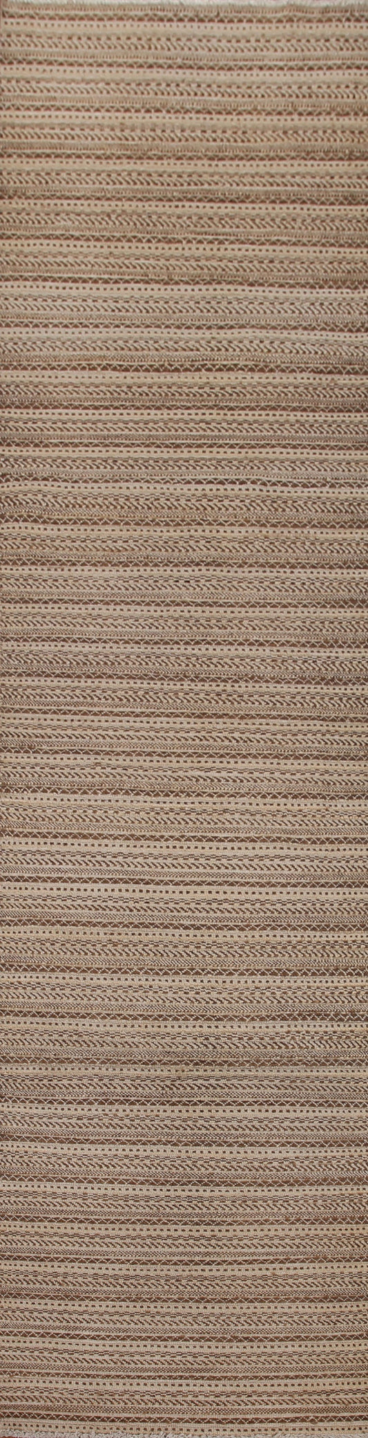 Striped Modern Gabbeh Wool Runner rug 3x12