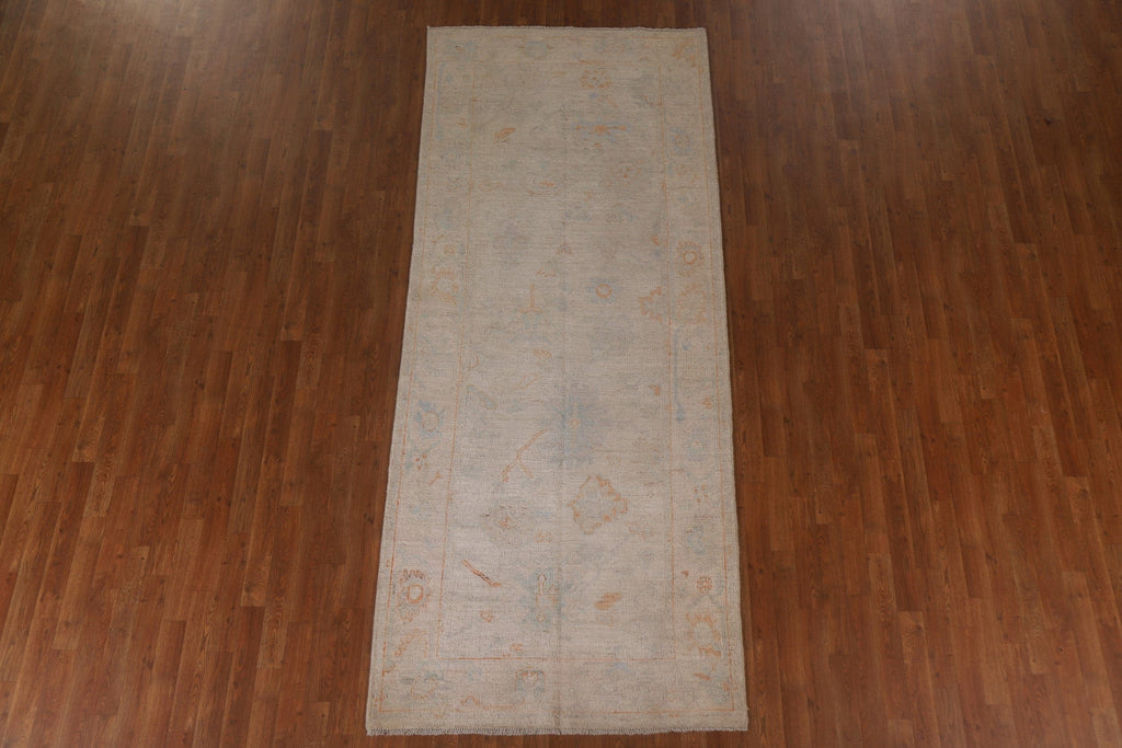 Vegetable Dye Oushak Oriental Runner Rug 4x10