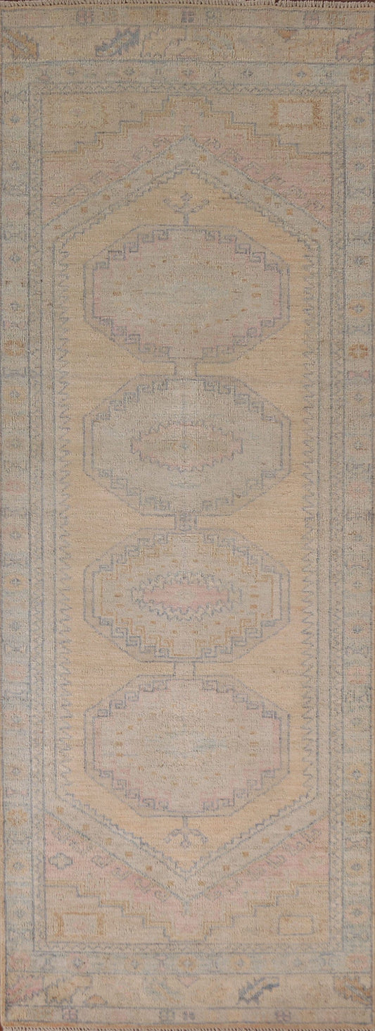 Vegetable Dye Oushak Oriental Runner Rug 3x10