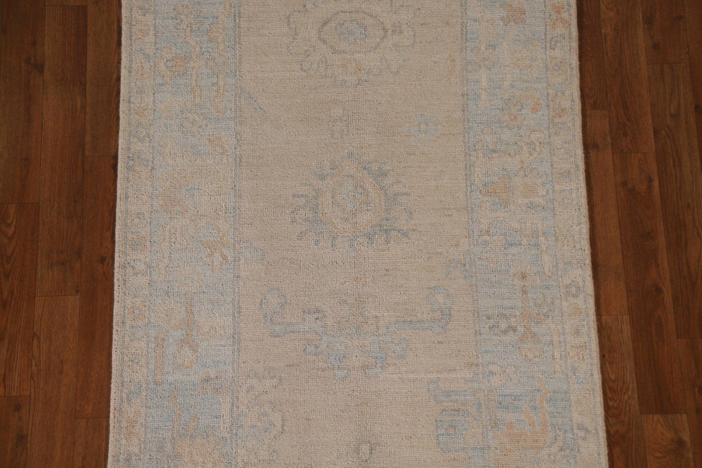 Vegetable Dye Oushak Oriental Runner Rug 3x9