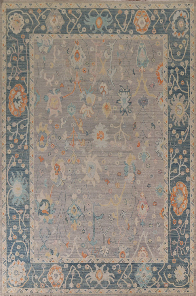 Turkish Oushak Vegetable Dye Area Rug 9x12