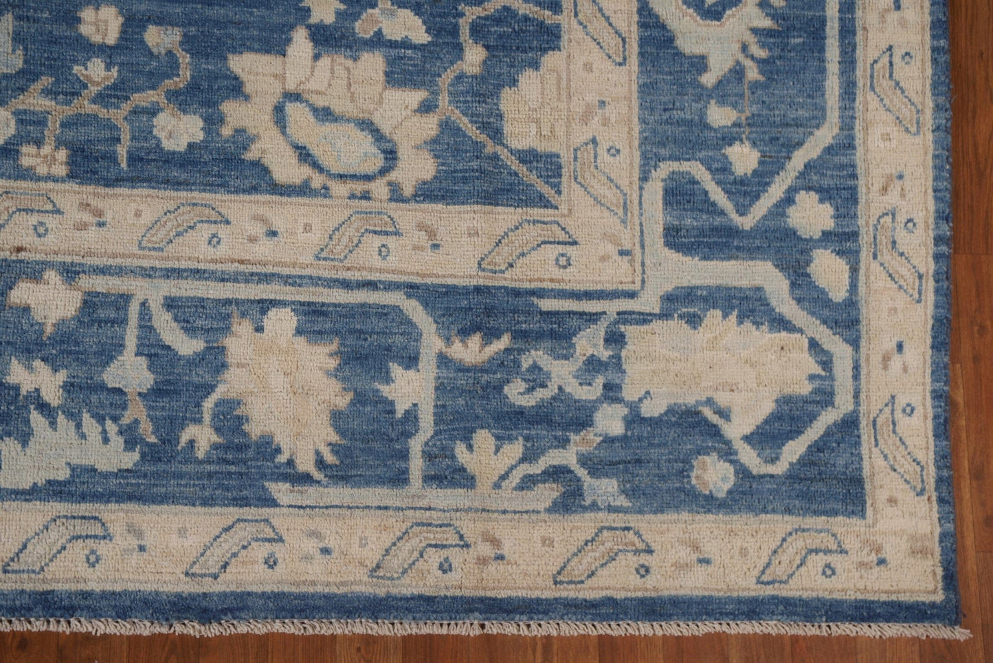 Blue Oushak Vegetable Dye Area Rug 9x12