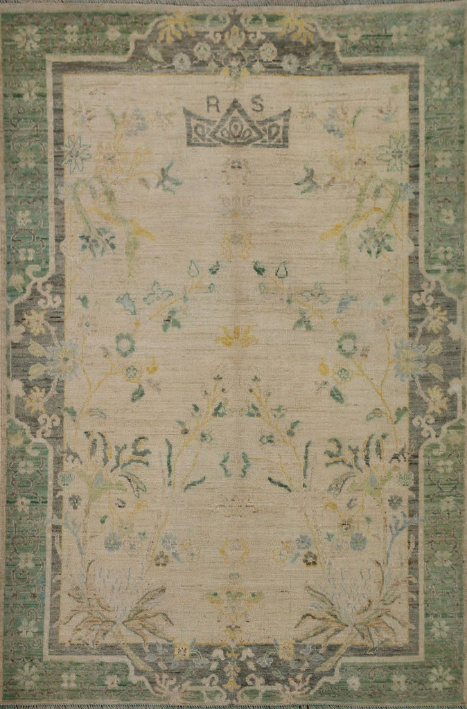 Vegetable Dye Oushak Oriental Area Rug 5x7