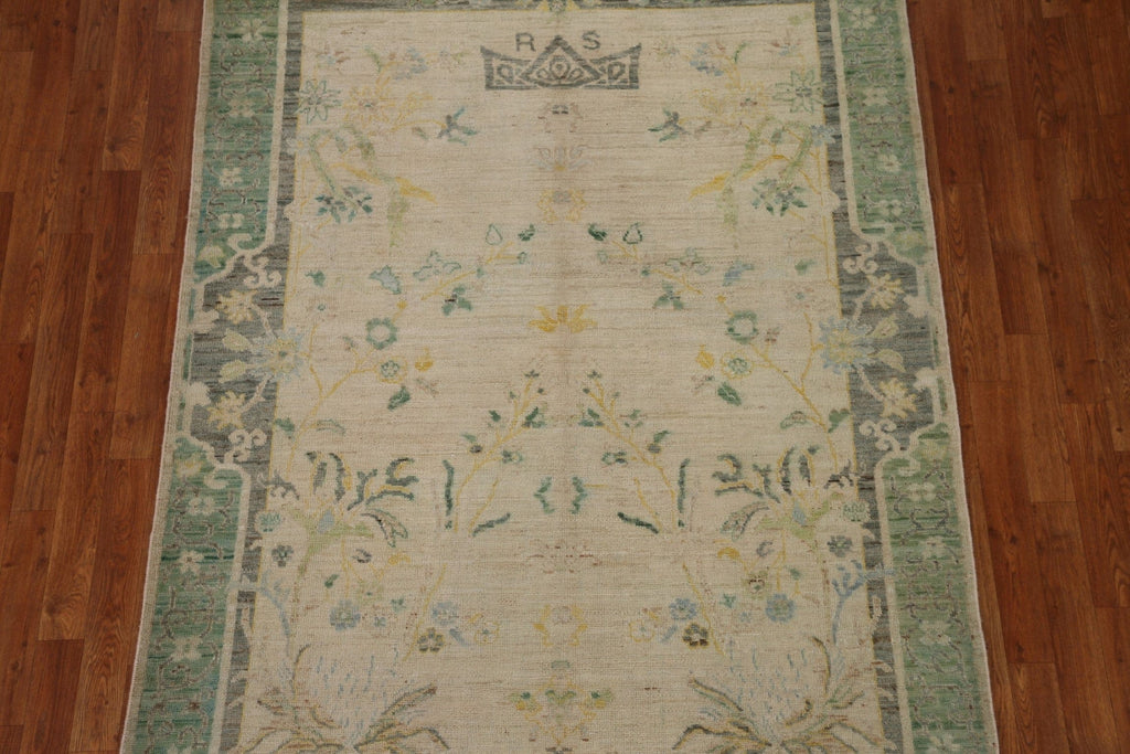 Vegetable Dye Oushak Oriental Area Rug 5x7