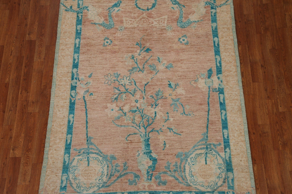 Vegetable Dye Oushak Oriental Area Rug 5x7