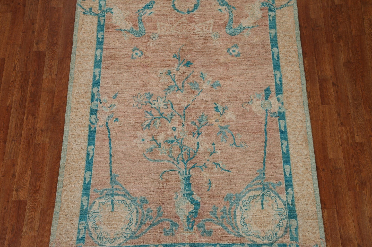 Vegetable Dye Oushak Oriental Area Rug 5x7