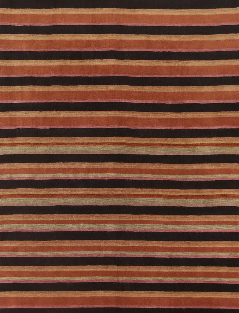 Striped Gabbeh Oriental Area Rug 9x10