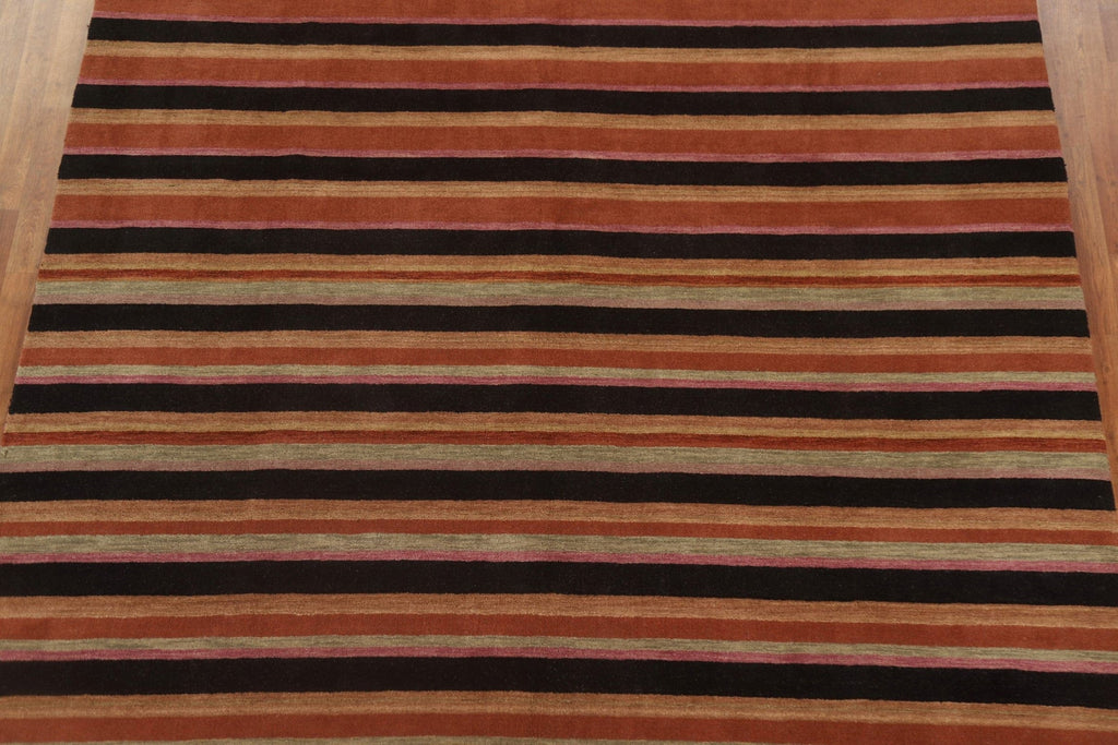 Striped Gabbeh Oriental Area Rug 9x10