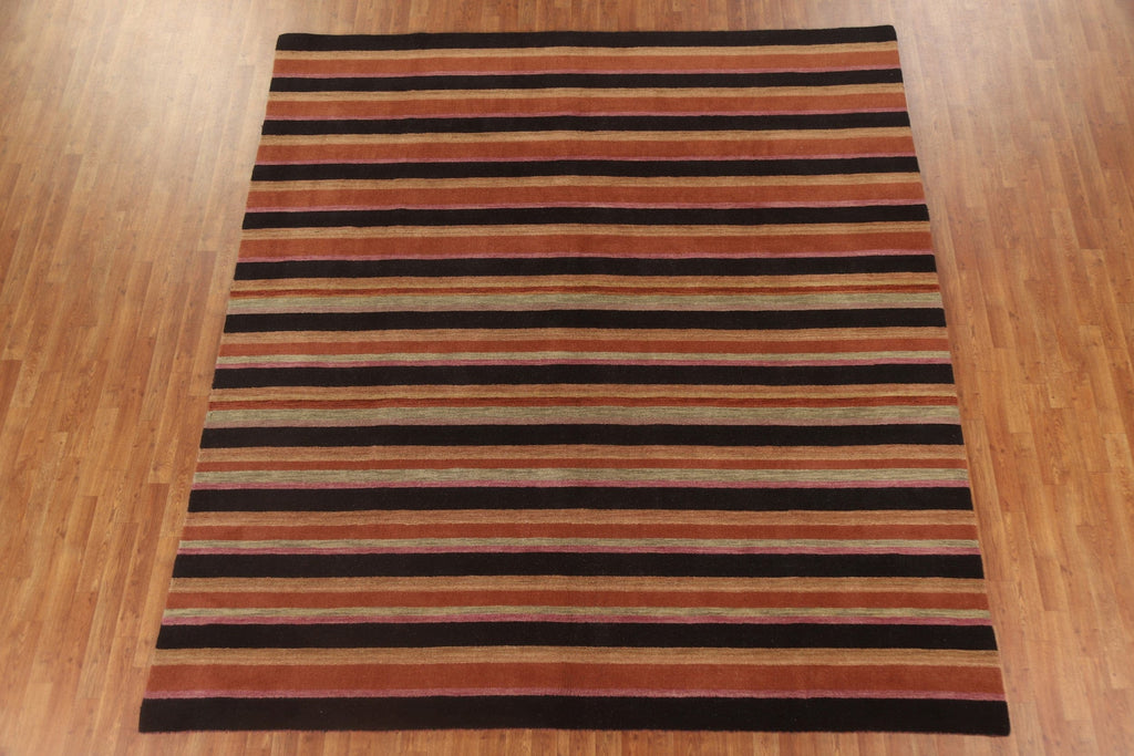 Striped Gabbeh Oriental Area Rug 9x10