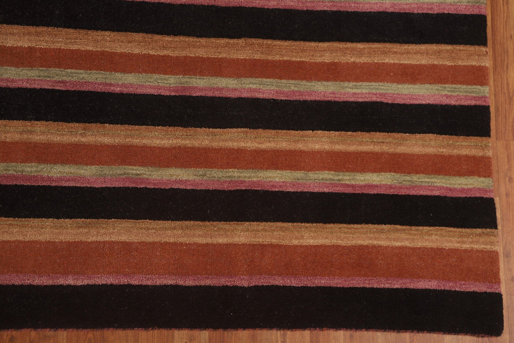 Striped Gabbeh Oriental Area Rug 9x10