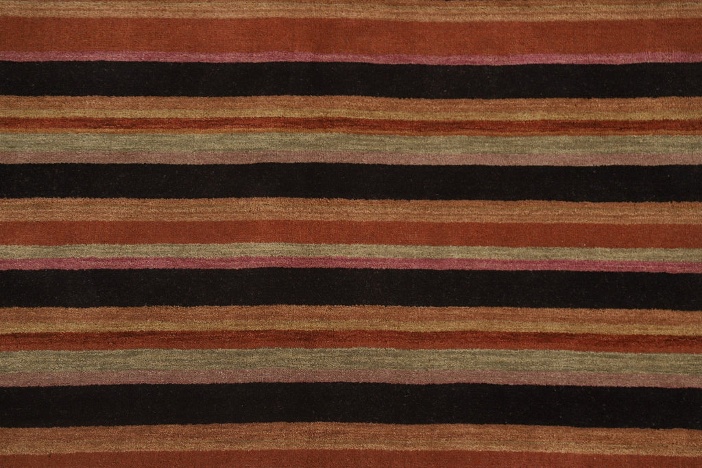 Striped Gabbeh Oriental Area Rug 9x10