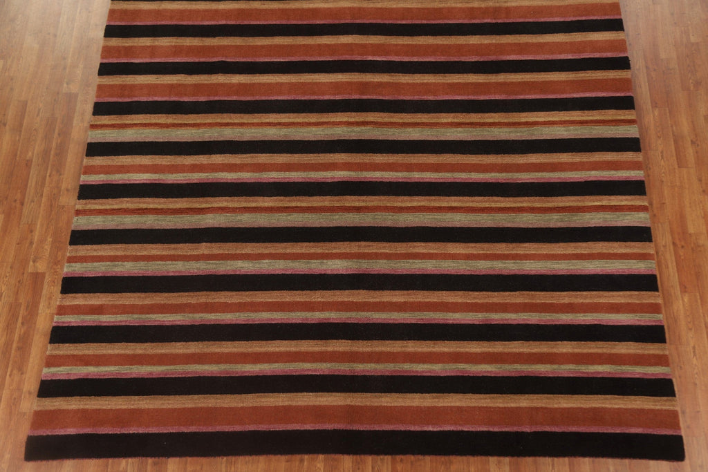 Striped Gabbeh Oriental Area Rug 9x10