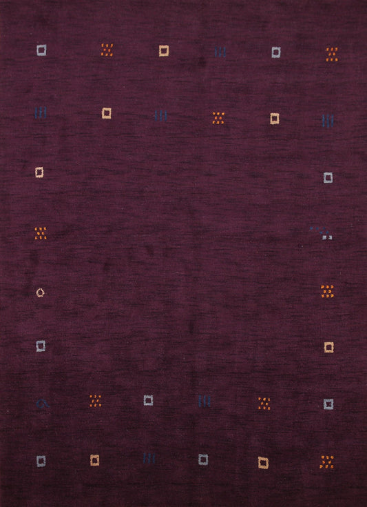 Purple Gabbeh Oriental Area Rug 6x8