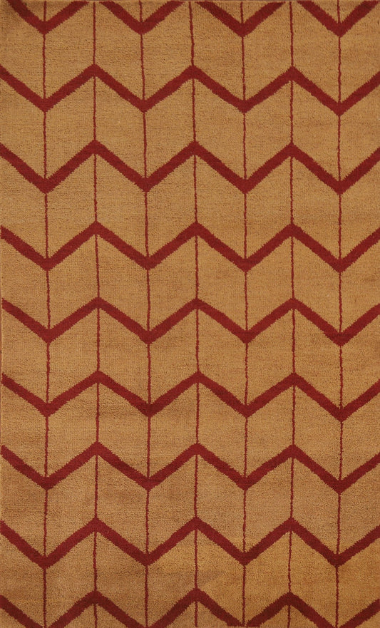 Chevron Gabbeh Oriental Area Rug 5x8