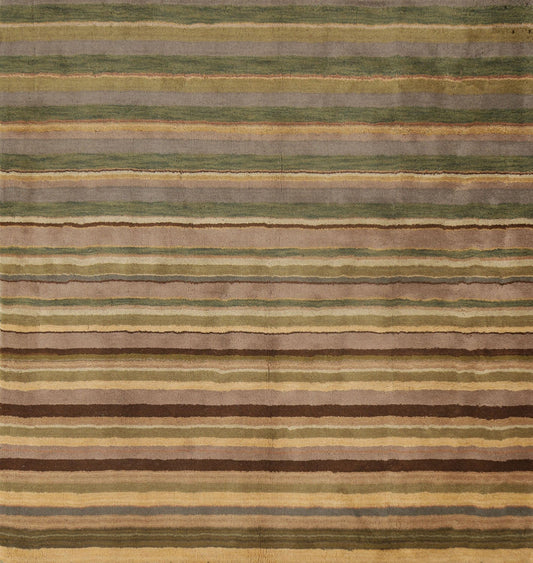 Striped Gabbeh Oriental Area Rug 6x6