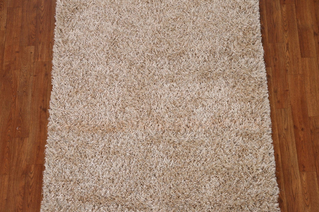 Handmade Shaggy Oriental Area Rug 4x6