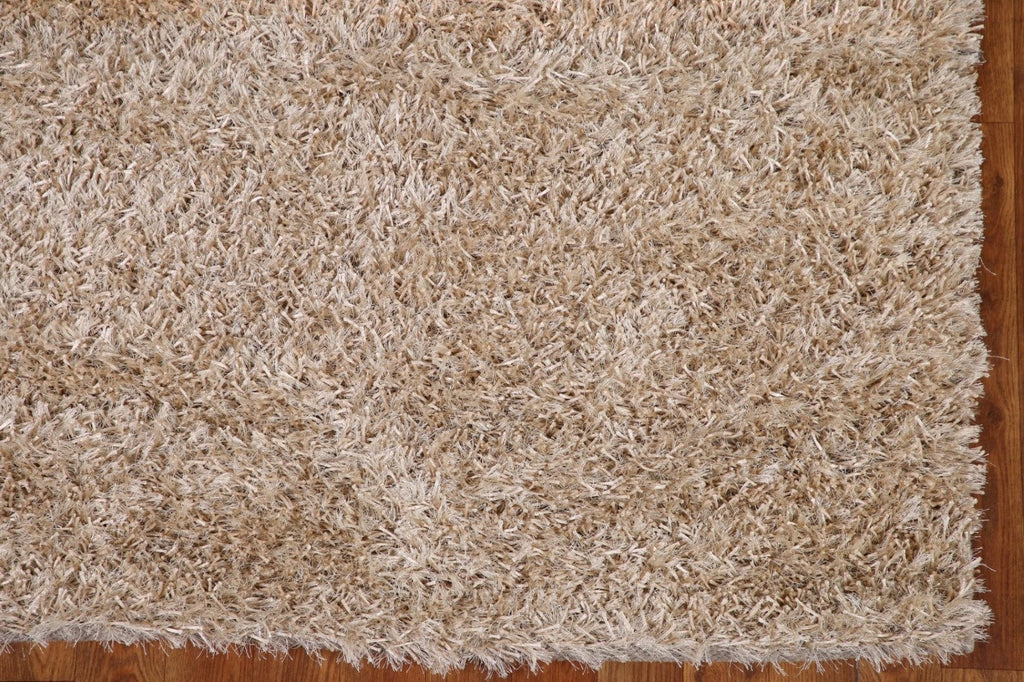 Handmade Shaggy Oriental Area Rug 4x6