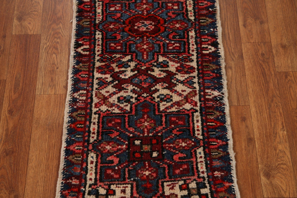 Vintage Gharajeh Geometric Persian Rug 1x2