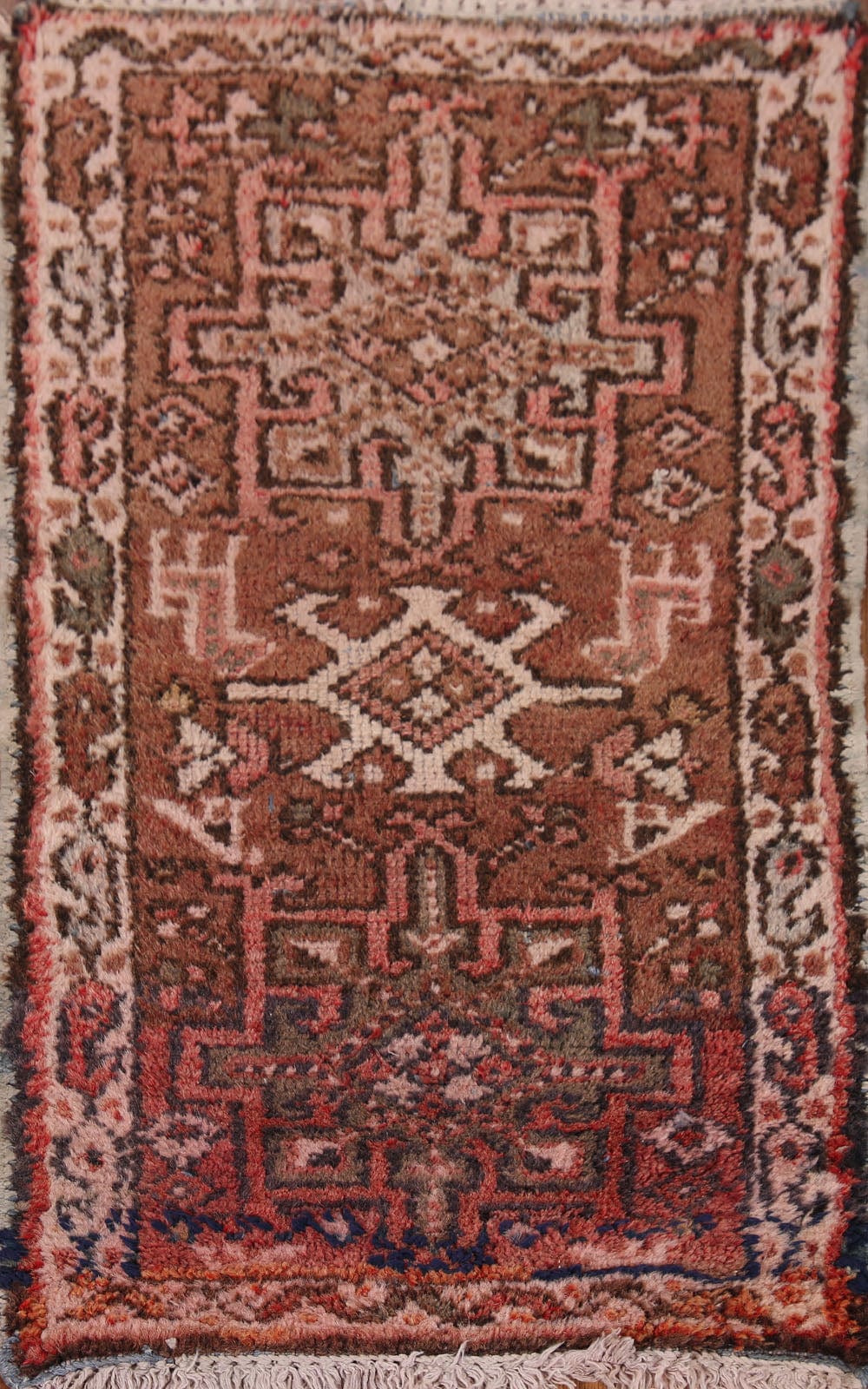 Vintage Gharajeh Persian Area Rug 1x2