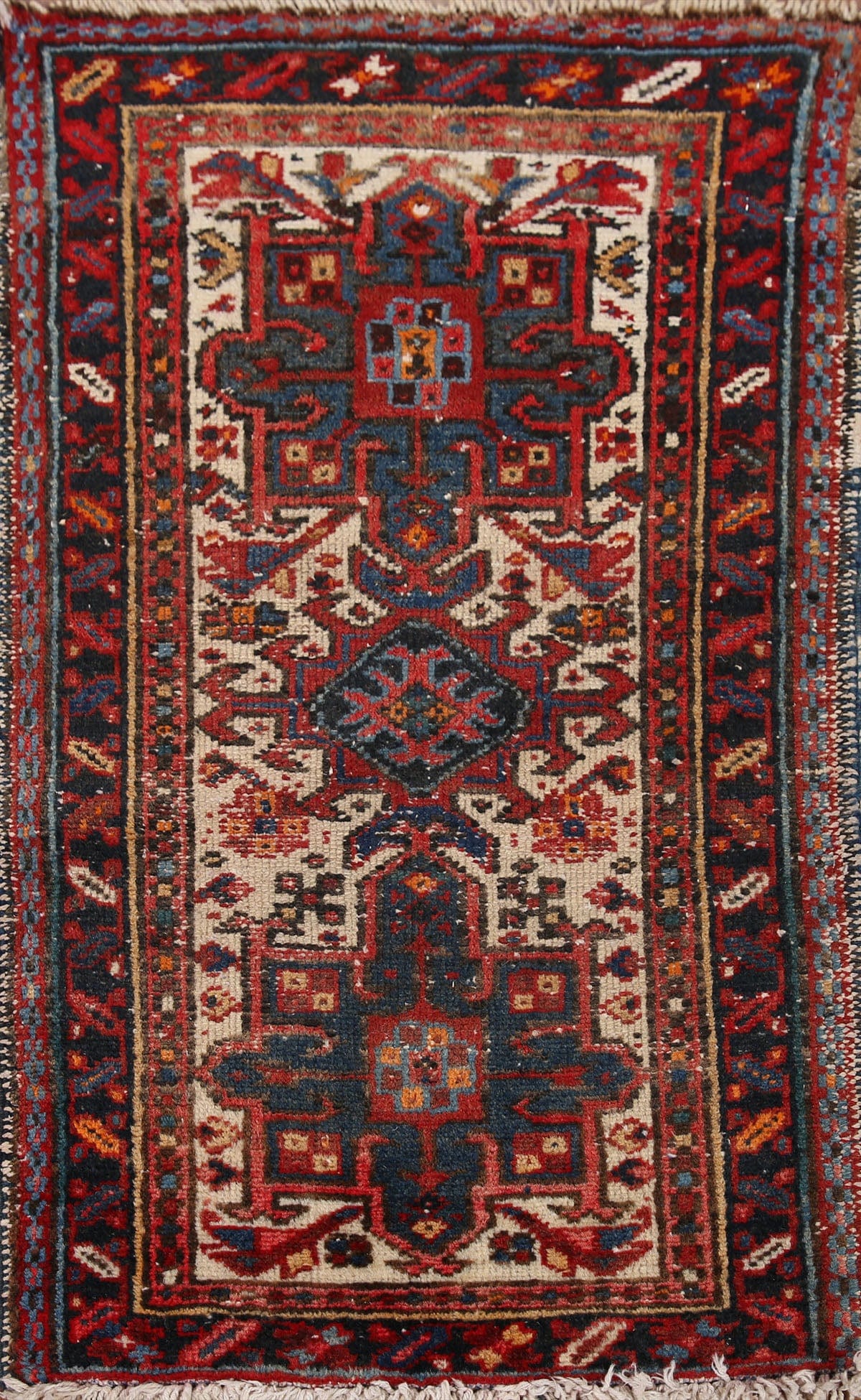 Vegetable Dye Gharajeh Vintage Persian Rug 2x3