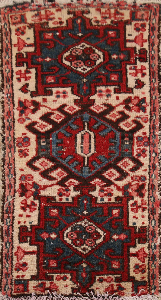 Geometric Gharajeh Persian Vintage Rug 2x3