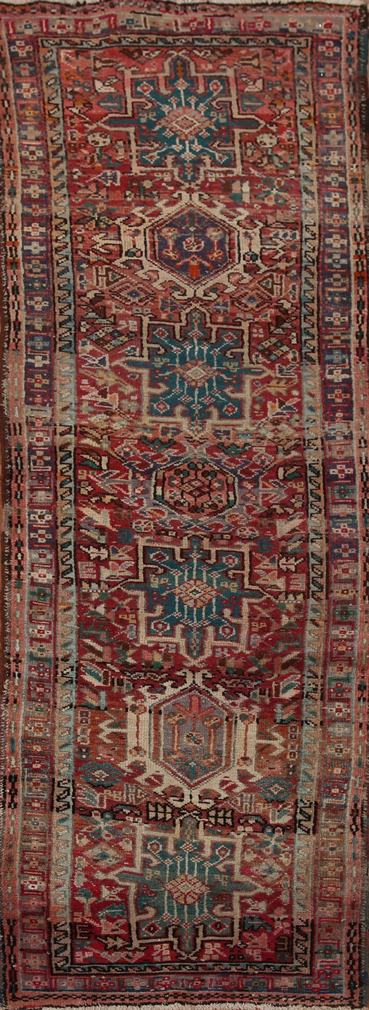 Antique Gharajeh Persian Runner Rug 2x7
