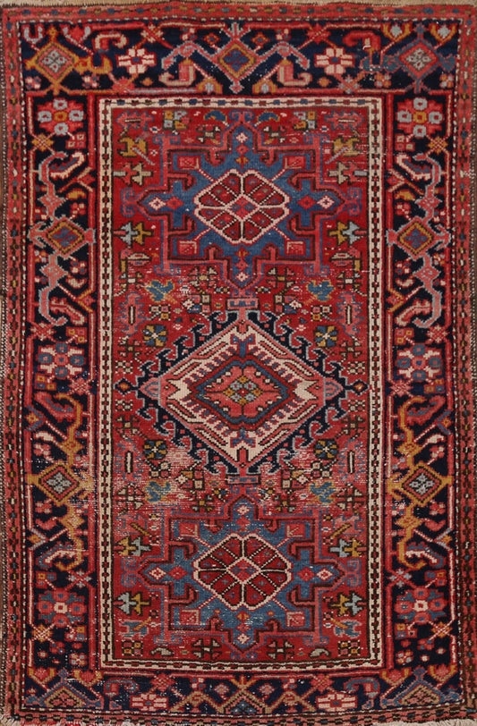 Antique Vegetable Dye Gharajeh Persian Wool Rug 3x5
