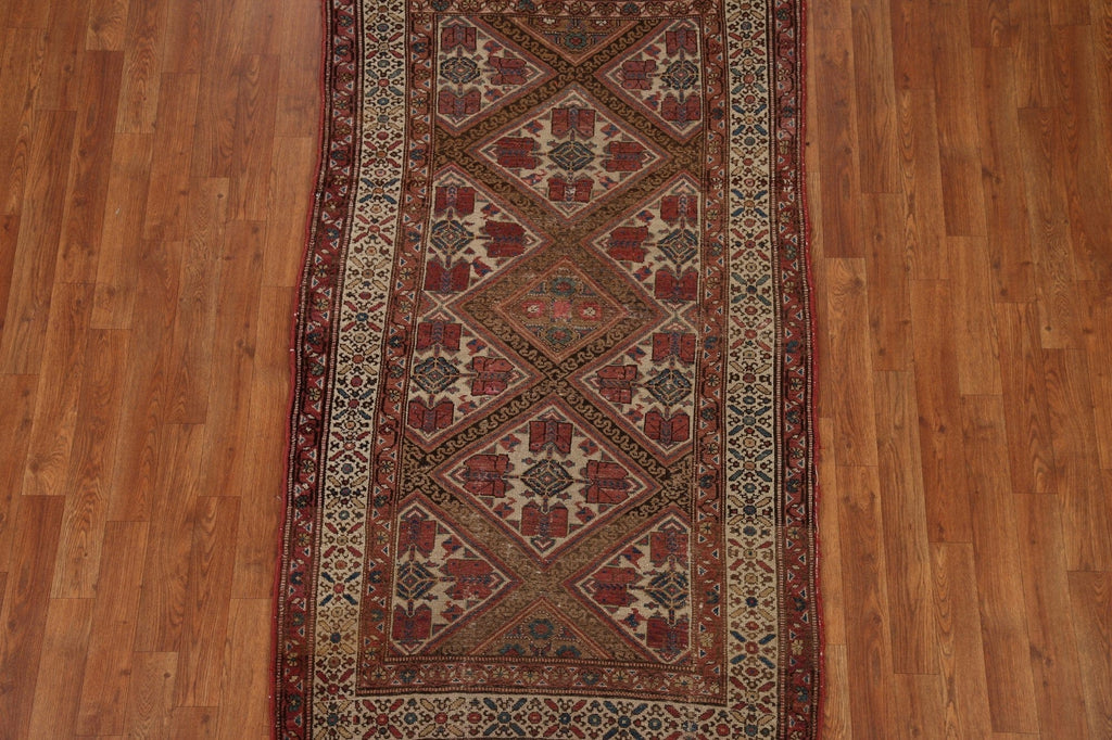 Pre-1900 Antique Vegetable Dye Malayer Persian Rug 3x6