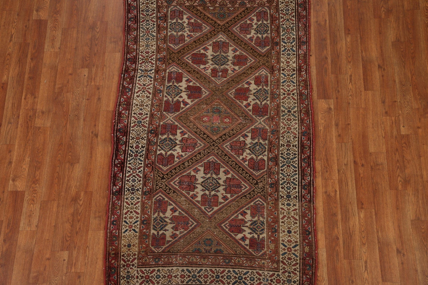 Pre-1900 Antique Vegetable Dye Malayer Persian Rug 3x6