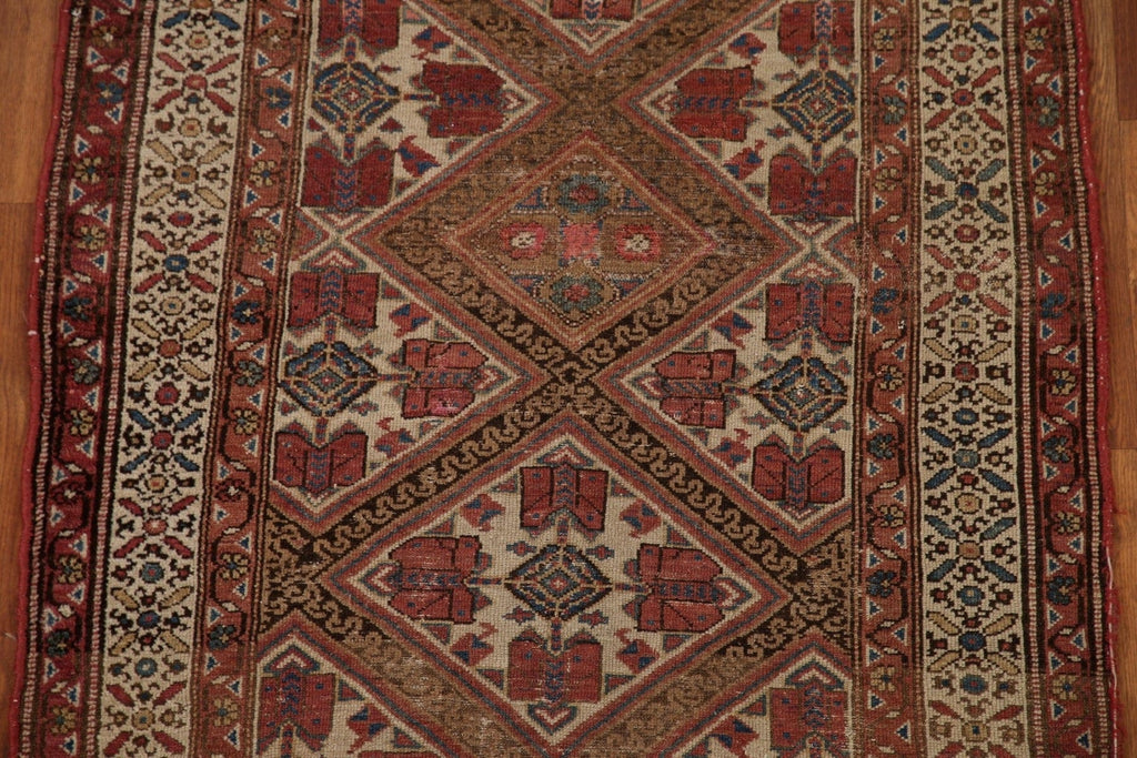 Pre-1900 Antique Vegetable Dye Malayer Persian Rug 3x6