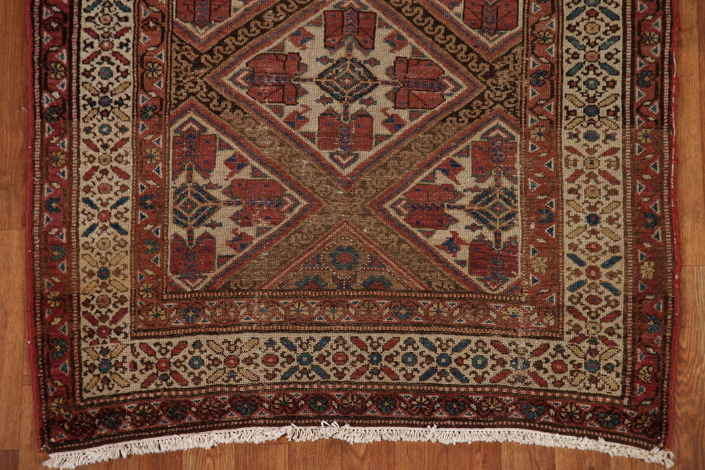 Pre-1900 Antique Vegetable Dye Malayer Persian Rug 3x6