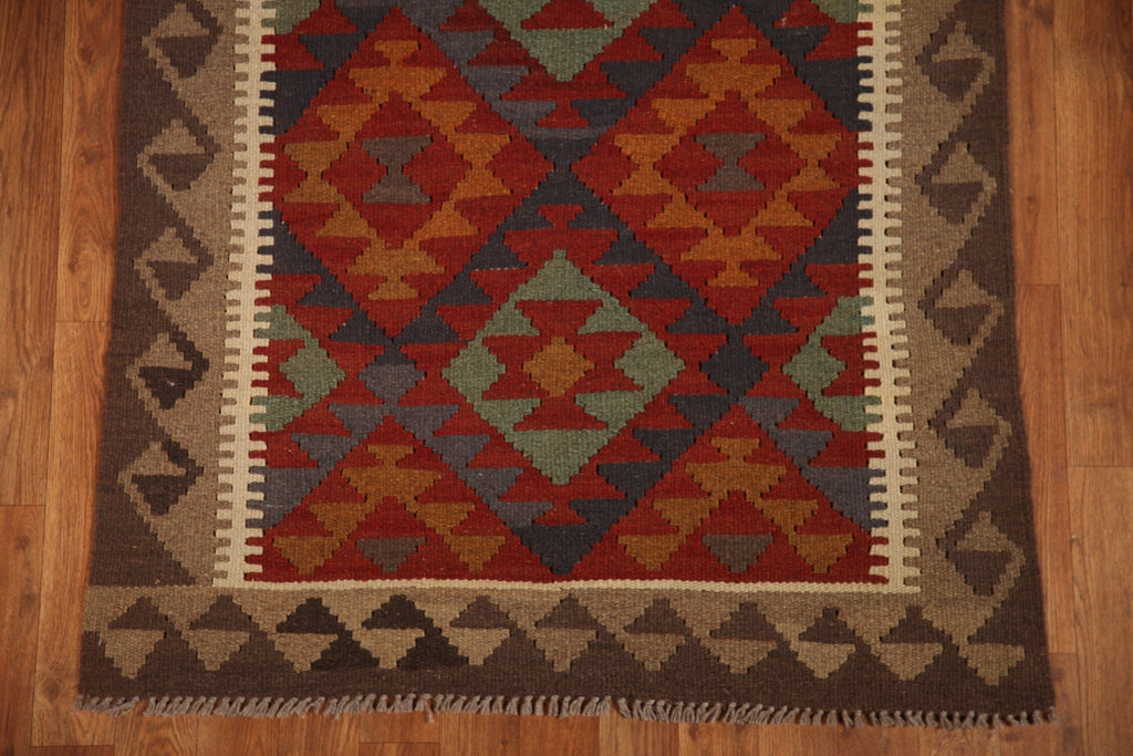 Reversible Wool Kilim Oriental Area Rug 3x5