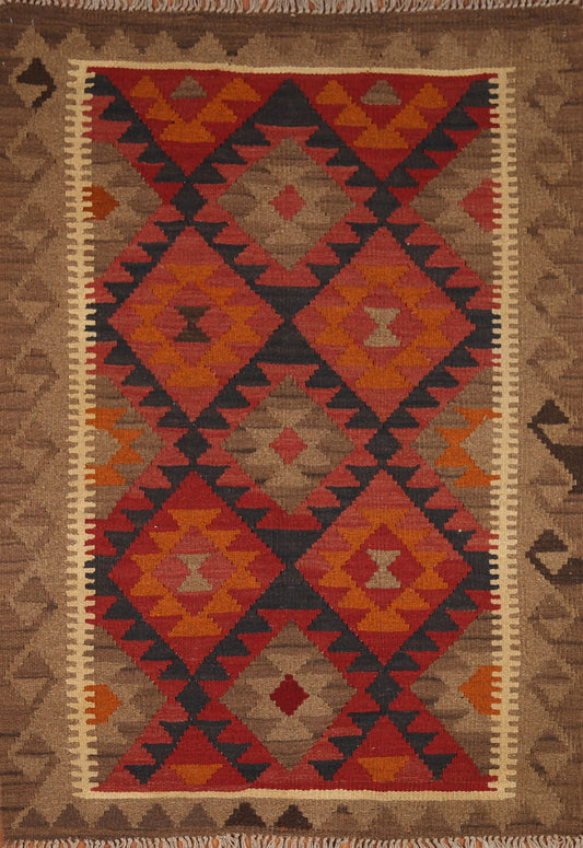 Kilim Reversible Wool Area Rug 3x5