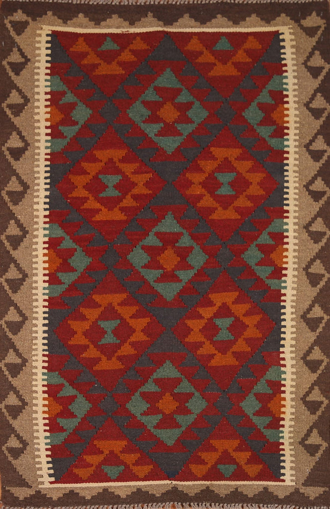 Geometric Kilim Oriental Area Rug 3x5