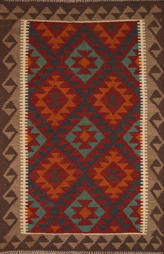 Reversible Wool Kilim Oriental Rug 3x5