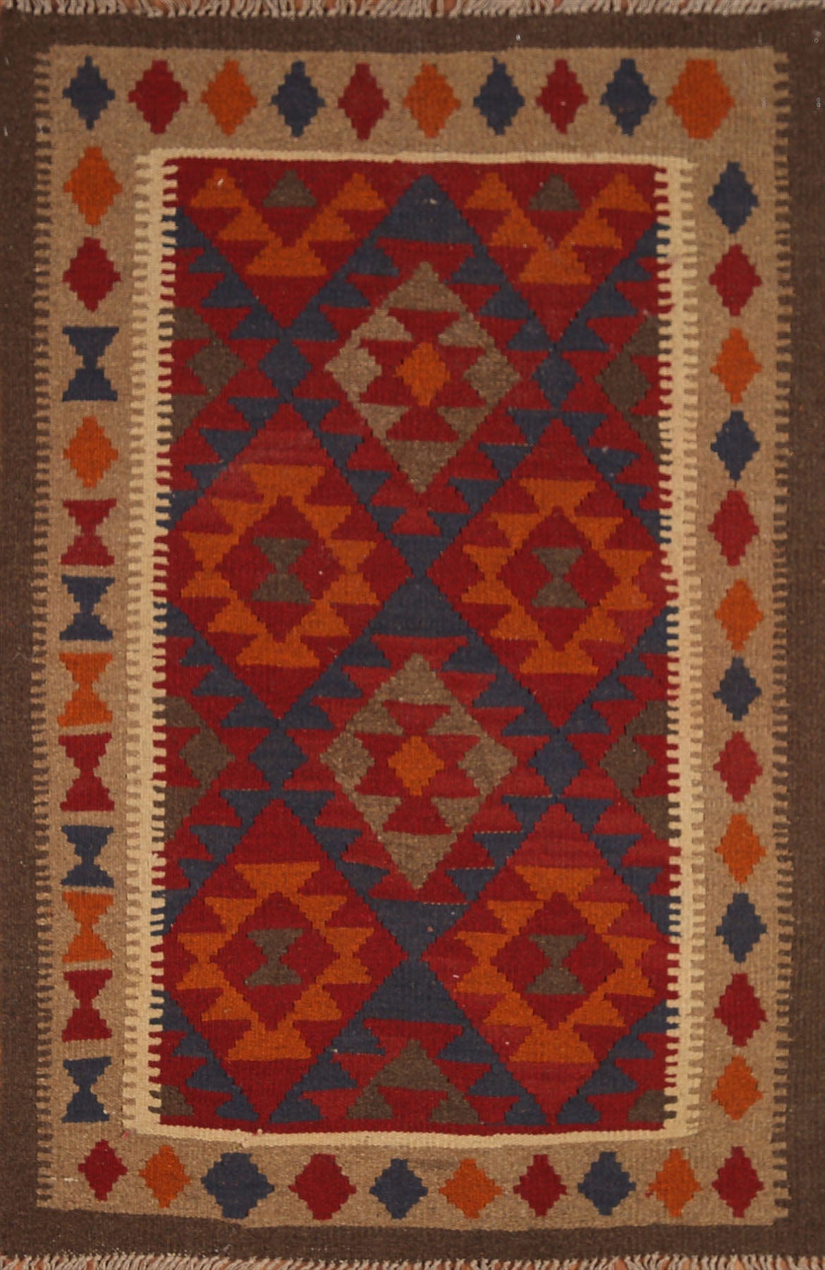 Geometric Kilim Oriental Area Rug 3x5