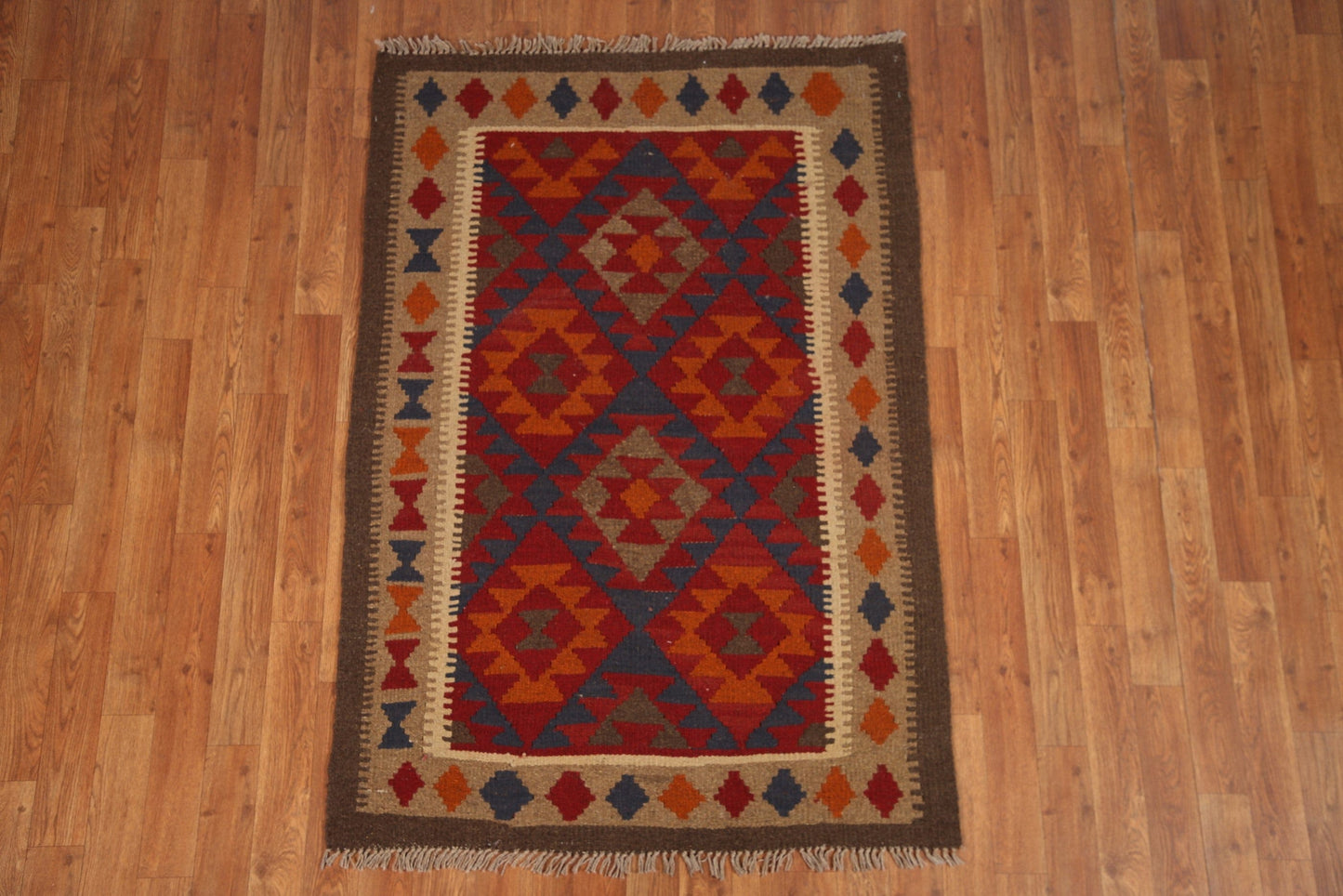 Geometric Kilim Oriental Area Rug 3x5