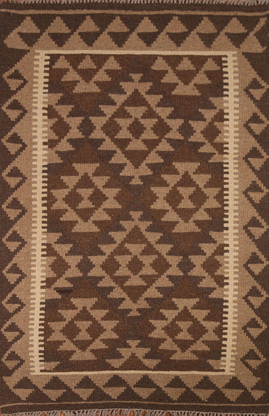 Geometric Kilim Reversible Area Rug 3x5