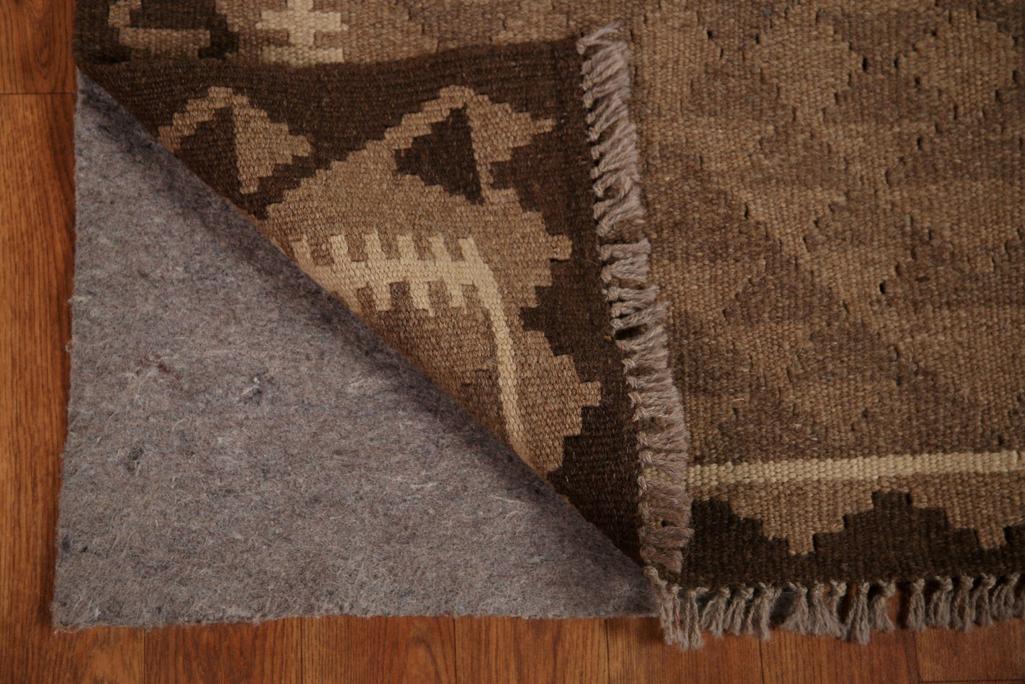 Brown Wool Kilim Oriental Area Rug 3x5