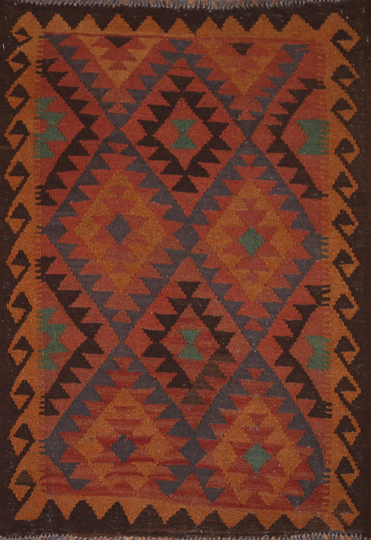 Kilim Reversible Wool Area Rug 3x5