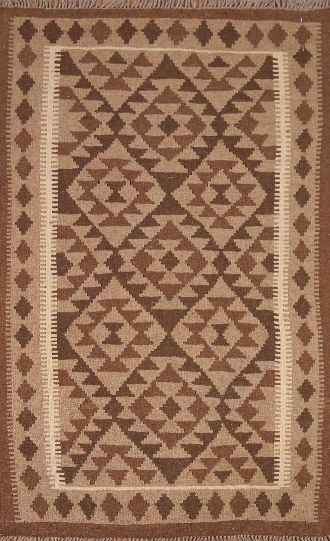 Kilim Reversible Wool Area Rug 3x5