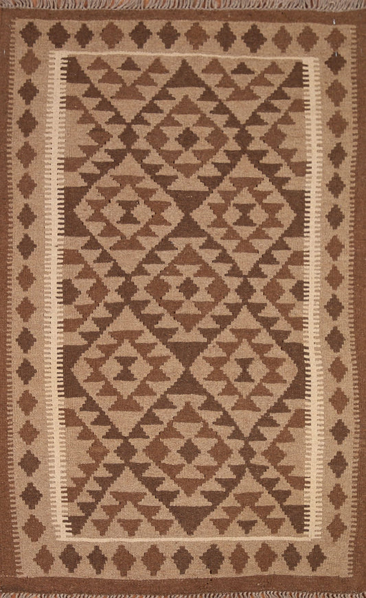 Kilim Reversible Wool Area Rug 3x5