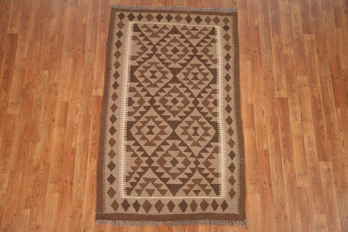 Kilim Reversible Wool Area Rug 3x5