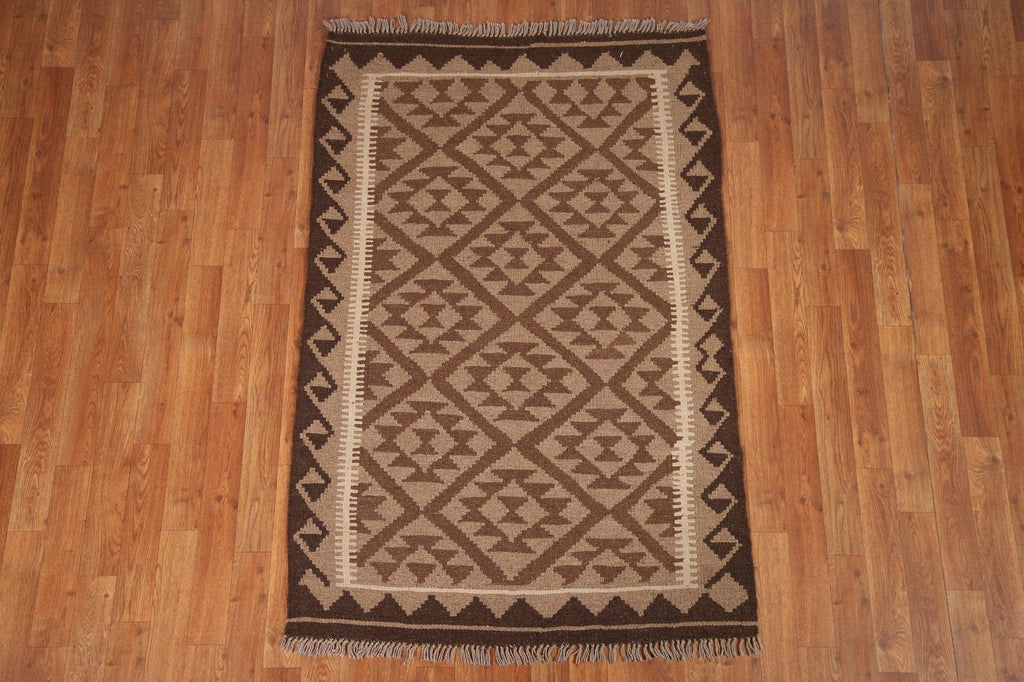 Reversible Wool Kilim Oriental Area Rug 3x5