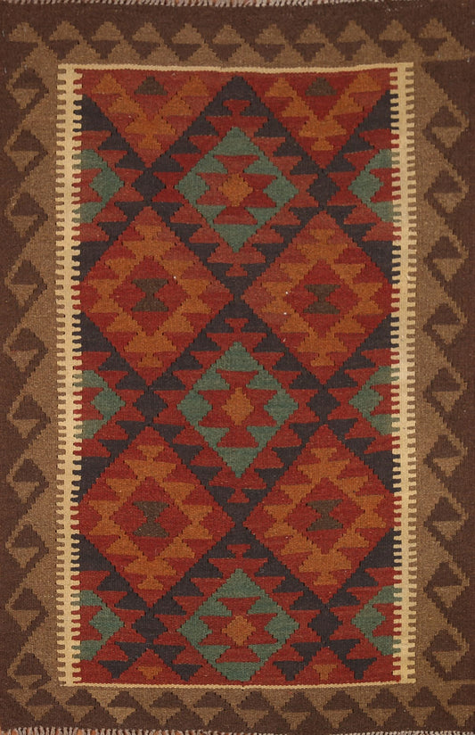 Reversible Wool Kilim Oriental Rug 3x5