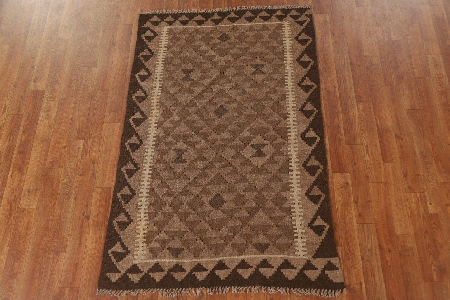 Brown Kilim Oriental Area Rug 3x5