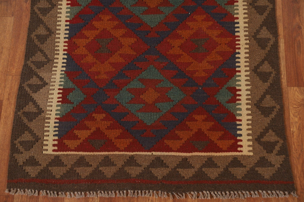 Reversible Wool Kilim Oriental Area Rug 3x5