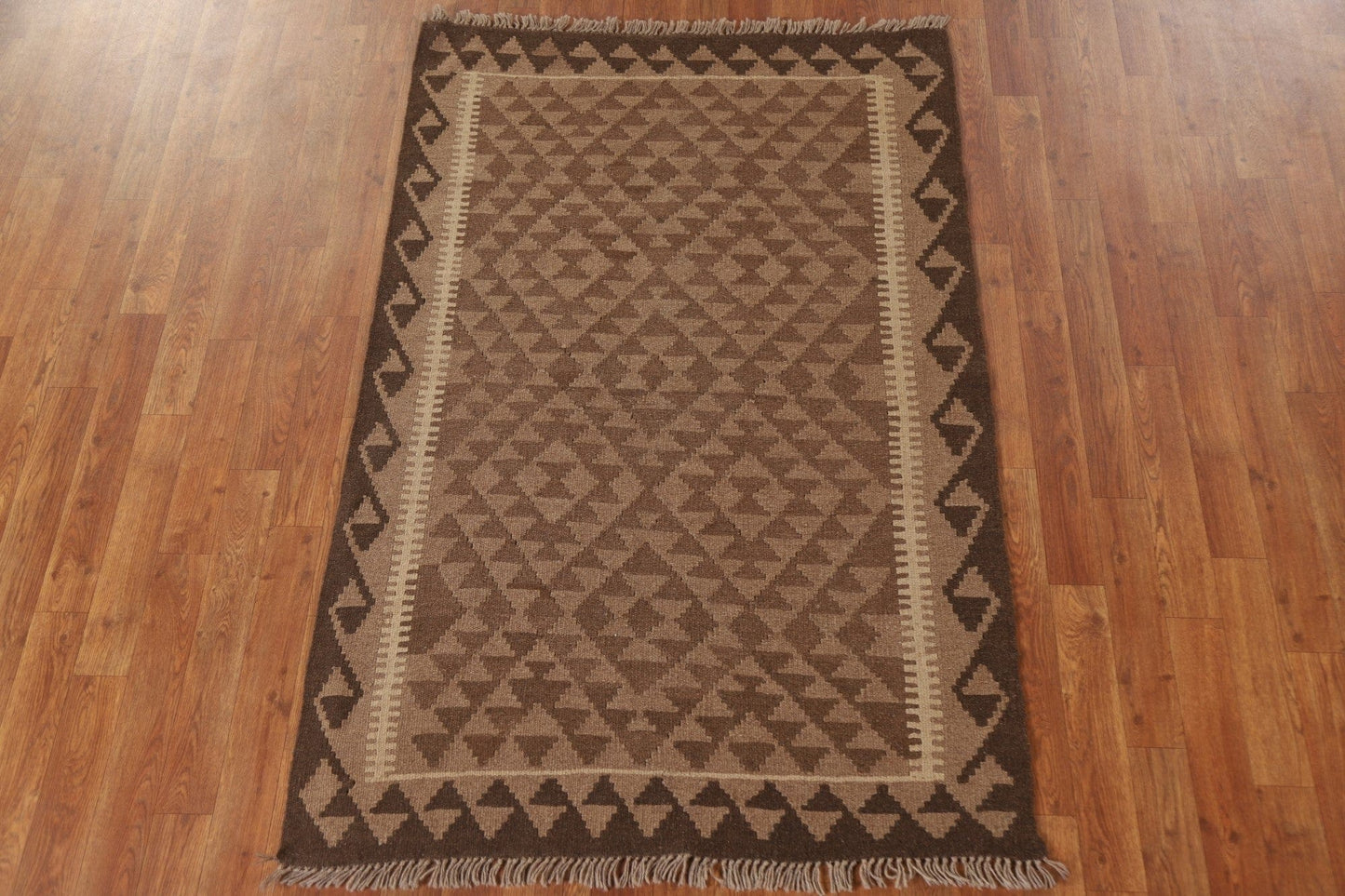 Reversible Kilim Wool Area Rug 3x5