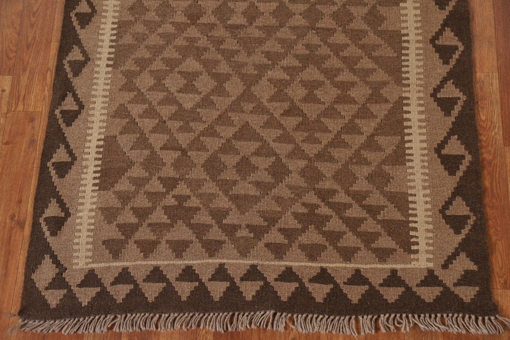 Reversible Kilim Wool Area Rug 3x5