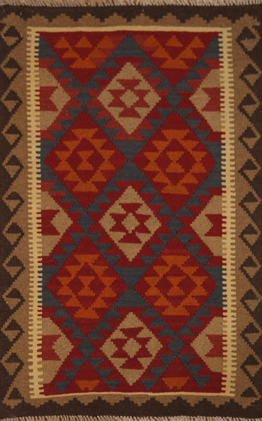 Geometric Kilim Oriental Area Rug 3x5